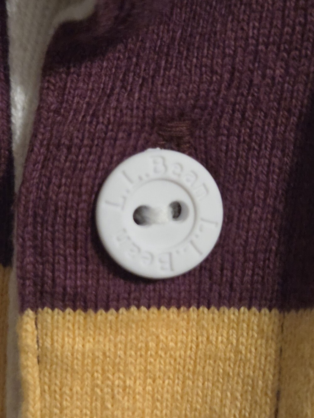 NWOT LL Bean Rugby Jersey - Wedding Crashers Maroon Gold Stripe - Size XXL Tall - Picture 5 of 8